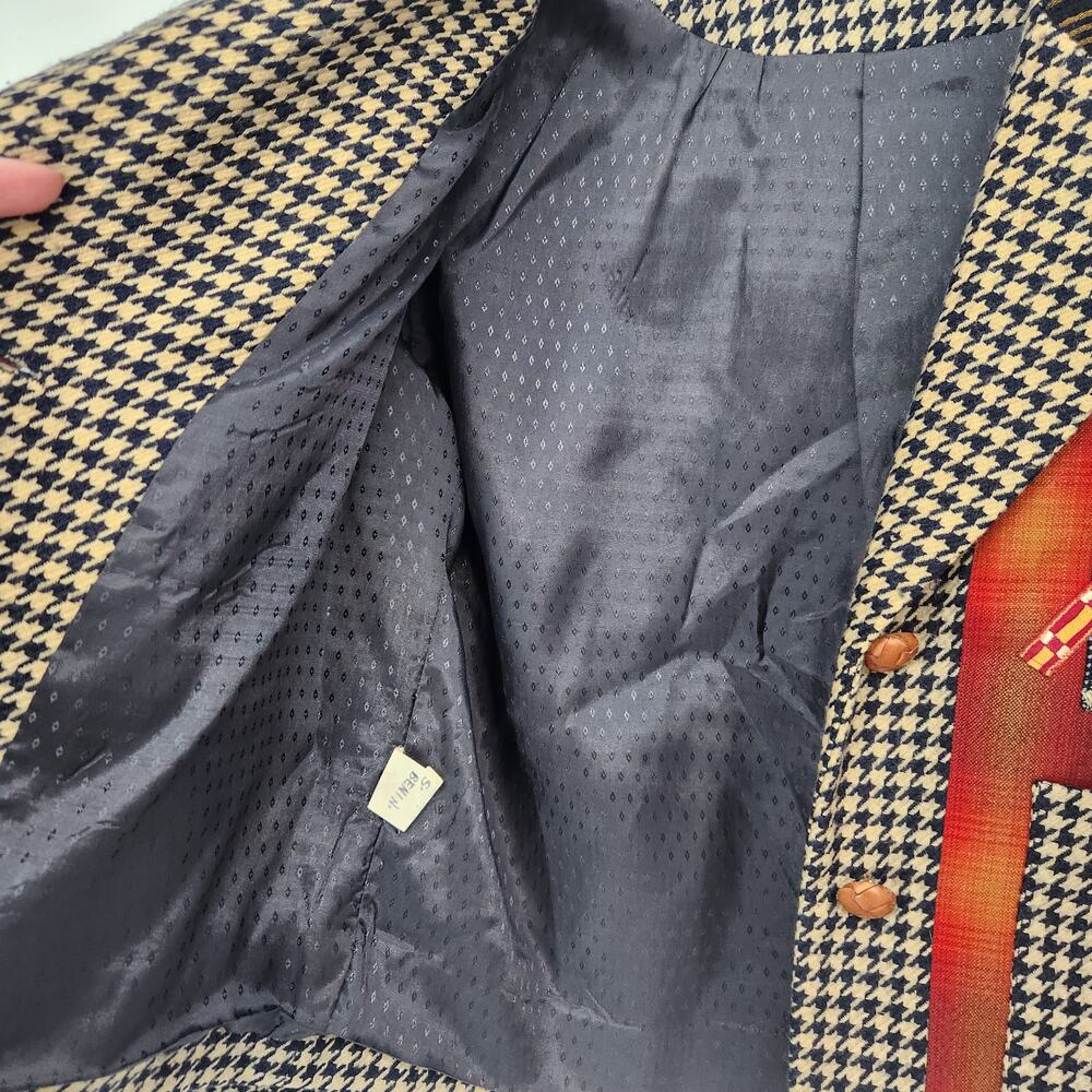 VTG. Canvasbacks Lutton & Horsfield Art-to-Wear Embroidered Art Blazer Women XS - Picture 8 of 9
